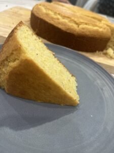 cornmeal bread on the plate