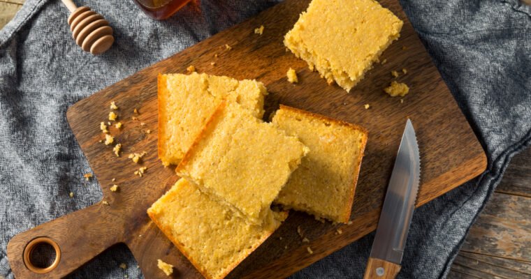 Soft and fluffy home-made cornmeal bread