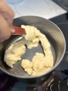 Making dough for Choux Pastry
